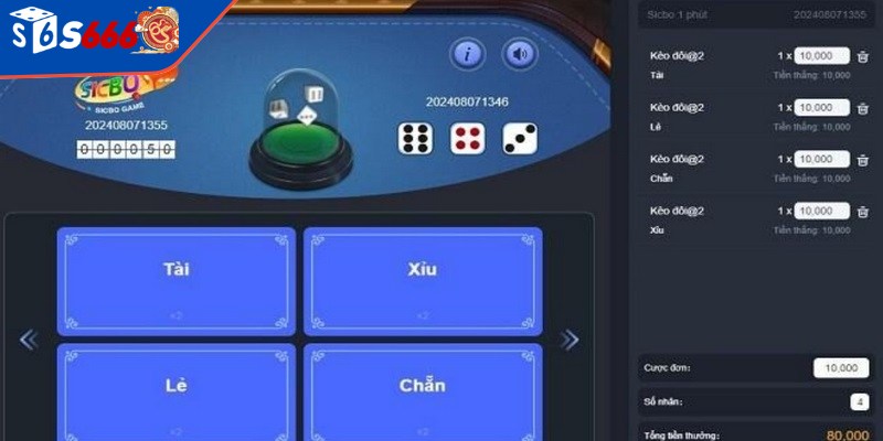 Cược mặt xí ngầu xuất hiện chính xác để có cơ hội chiến thắng